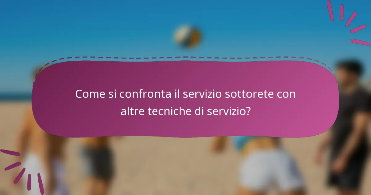 Come si confronta il servizio sottorete con altre tecniche di servizio?